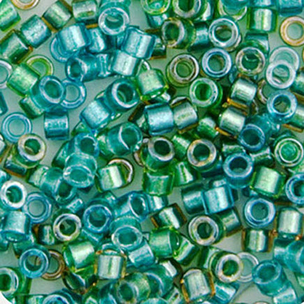 Image of 690DB00-0984V - Delica 11/0 RD Aqua Teal Green Sparkle Lined