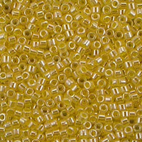 Image of 690DB00-0233V - Delica 11/0 RD Crystal Yellow Ceylon Lined-Dyed