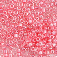 Image of 690DB00-0236V - Delica 11/0 RD Crystal Rose Ceylon Lined-Dyed