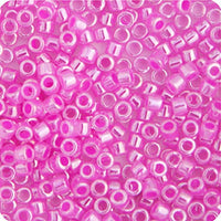 Image of 690DB00-0247V - Delica 11/0 RD Crystal Fuchsia Ceylon Lined-Dyed