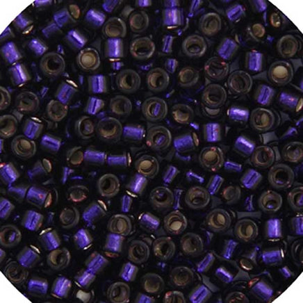 Image of 690DB00-0609V - Delica 11/0 RD Dark Purple Silver Lined-Dyed