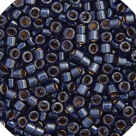 Image of 690DB00-0278V - Delica 11/0 RD Dark Blue Lined-Dyed