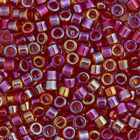 Image of 690DB00-1242V - Delica 11/0 RD Dark Cranberry Red Transparent AB