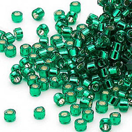Image of 690DB00-0605V - Delica 11/0 RD Emerald Silver Lined-Dyed