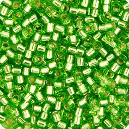 Image of 690DB00-1206V - Delica 11/0 RD Green Lime Silver Lined