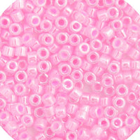 Image of 690DB00-0244V - Delica 11/0 RD Light Crystal Pink Ceylon Lined-Dye