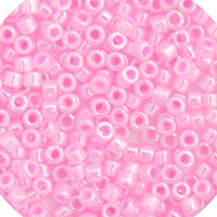 Image of 690DB00-0245v - Delica 11/0 RD Medium Crystal Pink Ceylon Lined-Dyed