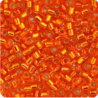 Image of 690DB00-0045V - Delica 11/0 RD Orange Silver Lined