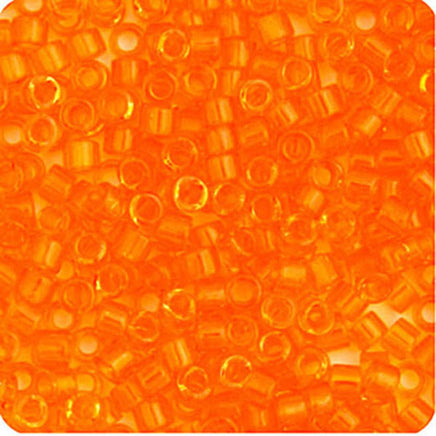 Image of 690DB00-0703V - Delica 11/0 RD Orange Transparent