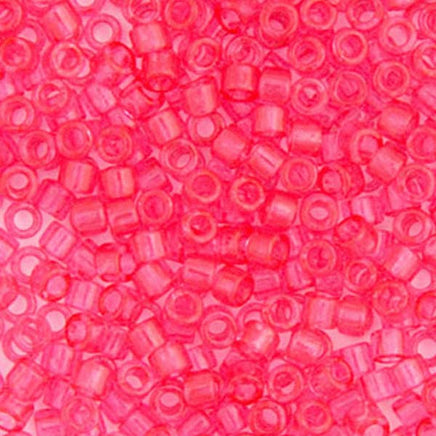Image of 690DB00-1308V - Delica 11/0 RD Pink Bubble Gum Transparent Dyed