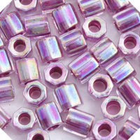 Image of 690DBLC-0056V - Delica 8/0 Cut Magenta AB Lined-Dyed