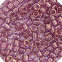 Image of 690DBL0-0108V - Delica 8/0 RD Amethyst Transparent Gold Luster