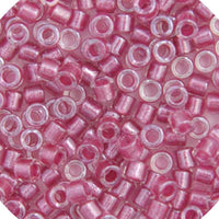 Image of 690DBL0-0902V - Delica 8/0 RD Pink Sparkle Crystal Lined