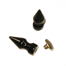 Image of 1311-2 - Dog Collar Spikes 1" Black Enamel 10/Pk