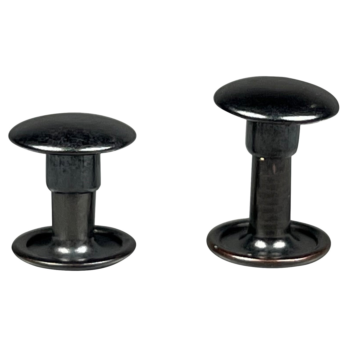 Double Cap Rivets Large 9mm Cap - Gunmetal| Zelikovitz.com