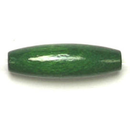 Image of 28615212-06 - Green Oval Wood Bead 20 X 6mm