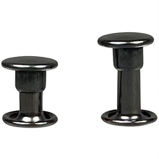 Double Cap Rivets Medium 7mm Cap - Gun Metal