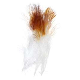 Image of 78003002-09H - Marabou Feathers 4-6" 6g White with Brown Tip