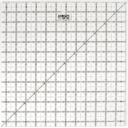 Image of QR-12S - QR-6X12 12 1/2" Square Frosted Acrylic Ruler