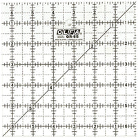 Image of QR-6S - QR-6S 6 1/2" Square Frosted Acrylic Ruler