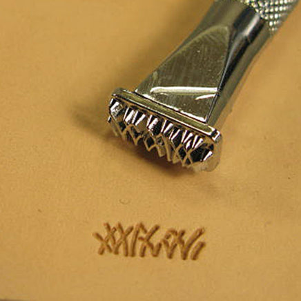 Image of F111 - Short Grass 2-D Leather Stamp F111