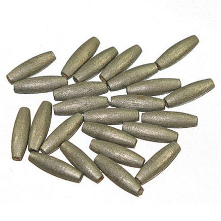 Image of 28615212-98 - Silver Oval Wood Bead 20 x 6mm - 100 Pack