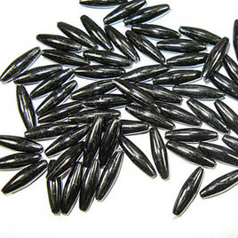 Image of 71420566-05 - Spaghetti Bead 19 x 6mm Black Opaque 100 Pack