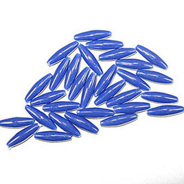 Image of 71420566-08 - Spaghetti Bead 19 x 6mm Blue Opaque 100 Pack