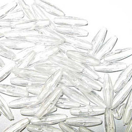 Image of 71420566 - Spaghetti Bead 19 x 6mm Transparent Crystal 100 Pack