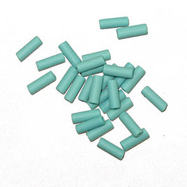 Image of 68034830 - Turquoise Matt Glass Wampum Bead Tubes 8x3mm 40 gr