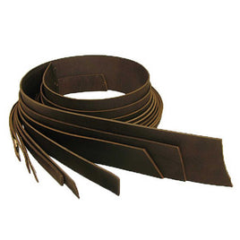 Buffalo Leather Strips 8/9 ounce (3/8" to 4") - Brown