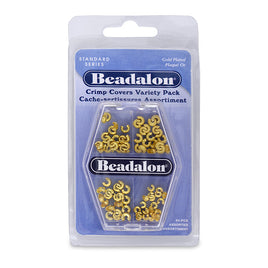 Beadalon Crimp Covers, Assorted, Gold Color, 80 pc