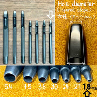 Round Leather Drive Punches - OKA Japan