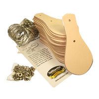 Key Fob Kits 25 Pack 4149-99 - Vegetable Tanned Tooling Leather with Key Ring and Rivet