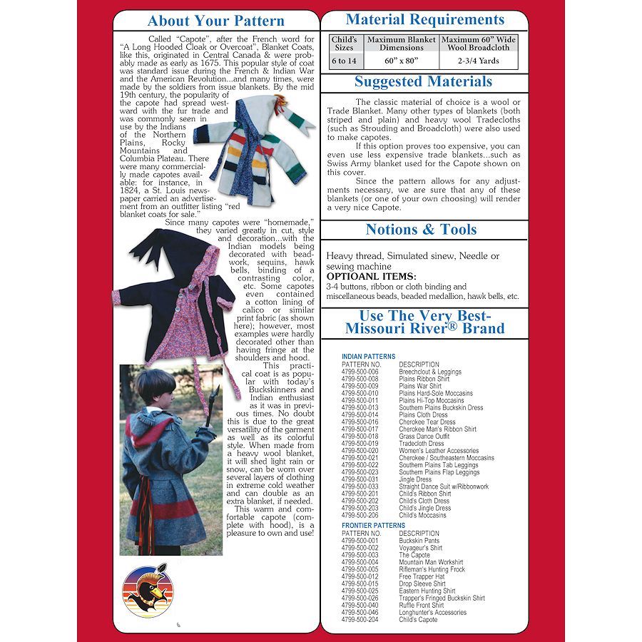 Child's Capote Pattern| Zelikovitz.com