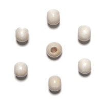 WOODEN BEAD ROUND 8MM NATURAL W/4mm HOLE