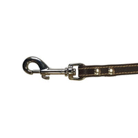 6 Foot Brown Leather Dog Leash - 1/2" wide