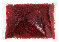 Plastic Crow Beads Transparent Ruby 9mm 1000 Pack
