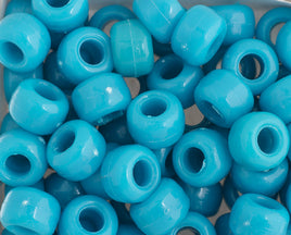 Plastic Crow Beads Turquoise Opaque 9mm 1000 Pack