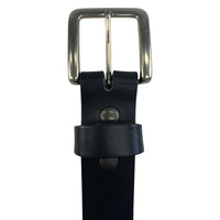 1.5"(38mm) Black Bridle Leather Belt Handmade in Canada by Zelikovitz Size 26 - 46