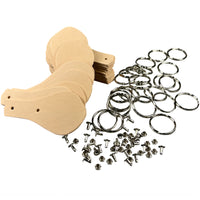 Key Fob Kits 25 Pack 4149-99 - Vegetable Tanned Tooling Leather with Key Ring and Rivet