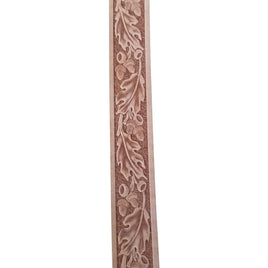 Embossed Oak Leaf Leather Strip