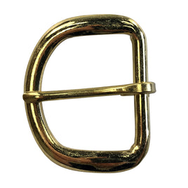 Heel Bar Buckle 1-1/2" (38mm) Brass Plated Belt Buckle