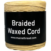.040" Beige Braided Waxed Cord