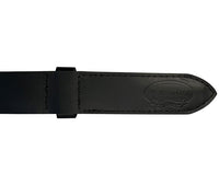 1.5"(38mm) Black Solid Torino Leather Mechanic's Belt Handmade in Canada by Zelikovitz