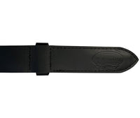 1.5"(38mm) Men's Black Solid Torino Leather Mechanic's Belt Handmade in Canada by Zelikovitz