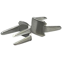 #8C Nylon Top Stops Nickel Heavy - 3 Prong - 50 Pair