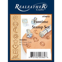 Realeather Crafts Leathercraft Fun Time Stamp Set T4910 8 Stamps