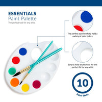 Royal Brush & Langnickel Essentials Ten-Well Oval Artist Paint Palette