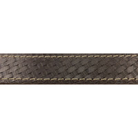 6 Foot Brown Leather Dog Leash Basketweave - 1" wide